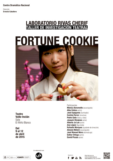 Cartel del Taller de investigación teatral de Fortune Cookie